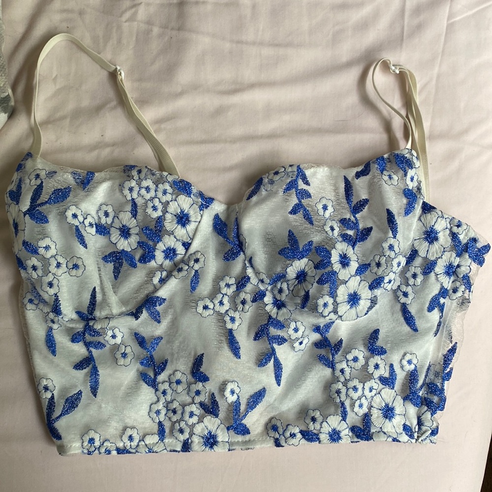 Floral Mesh Corset